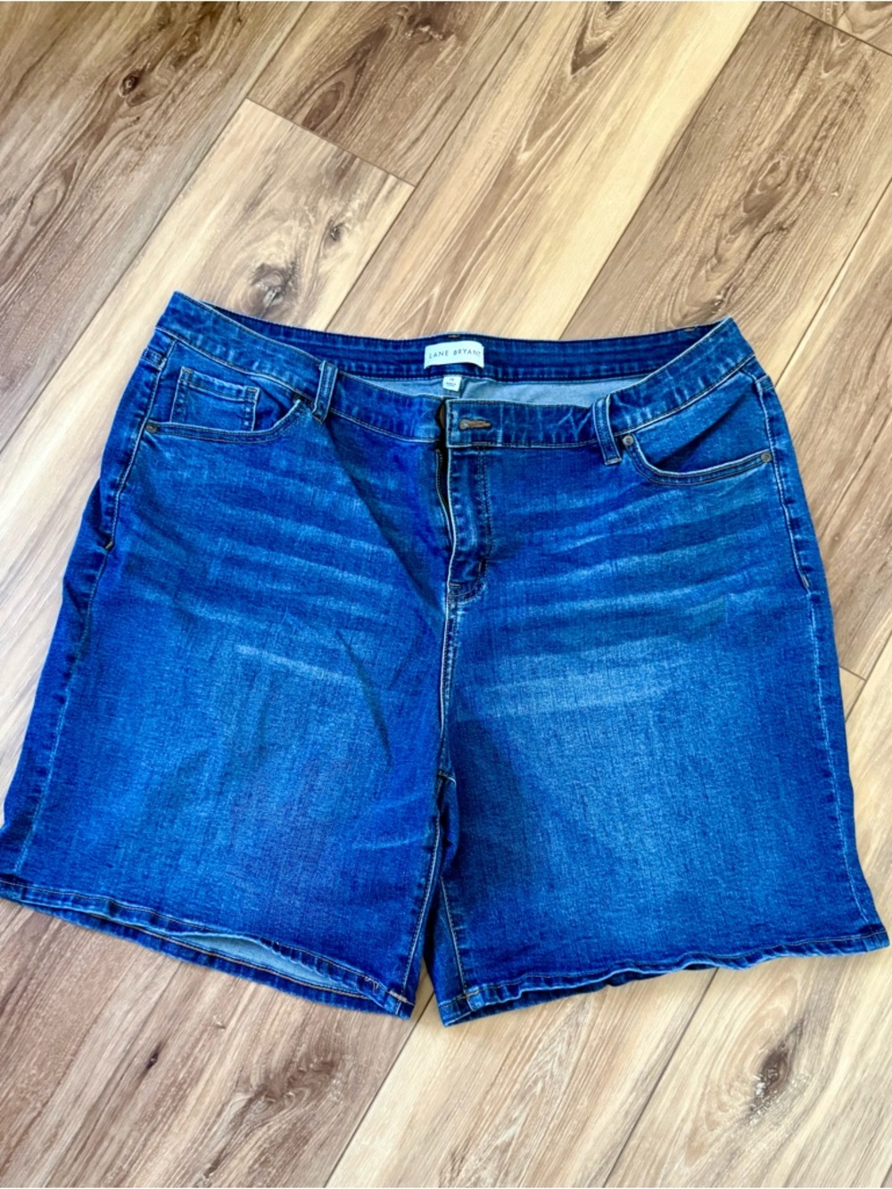 Lane Bryant Blue Denim High-Rise Shorts